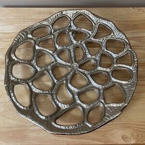 Decorative Metal Openwork Bowl / Wall Hanging – 12" Diameter